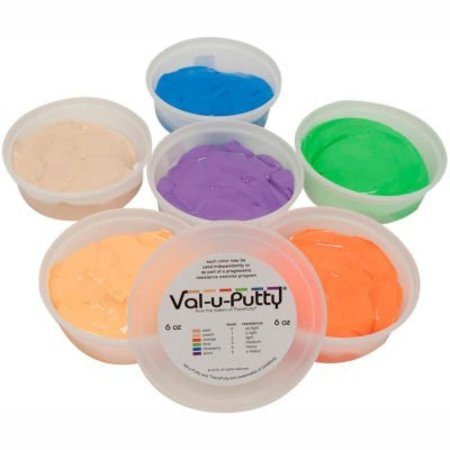 FABRICATION ENTERPRISES Val-u-Putty„¢ Exercise Putty, 6 Ounce, Set of 6 (6 Colors) 743909